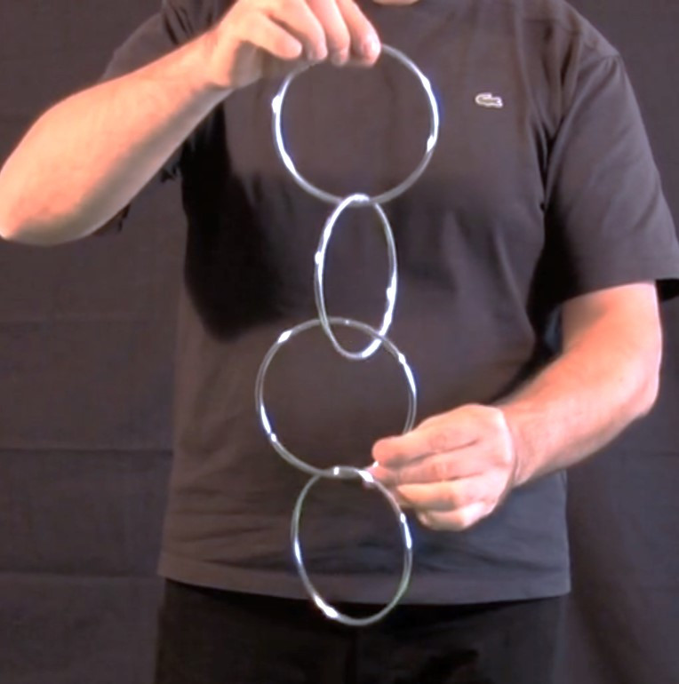 Chinese Linking Rings by DiFatta - 4 Medium Sized Rings - The