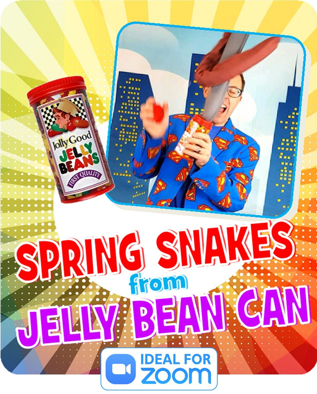 Spring Snakes from Jelly Bean Can Joke Gag Magic Trick Gospel