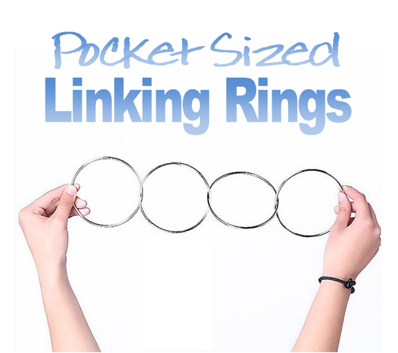 Pocket Sized Small 4 Inch Linking Rings Magic Trick