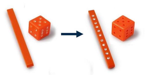 Jumping rhinestones diamonds DiFatta Magic Trick Hot Rod Dice Die