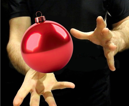 Big Red Floating Bauble Magic Trick Christmas Levitation Big Red Floating Bauble Magic Trick Christmas Levitation