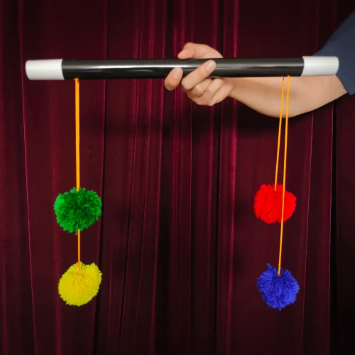 Pom Pom wand pole magic trick family comedy