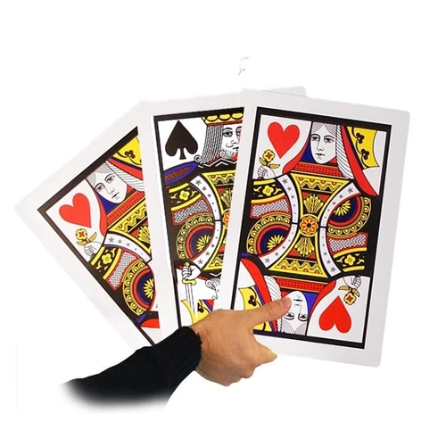 Find the lady 3 card monte jumbo large big stage