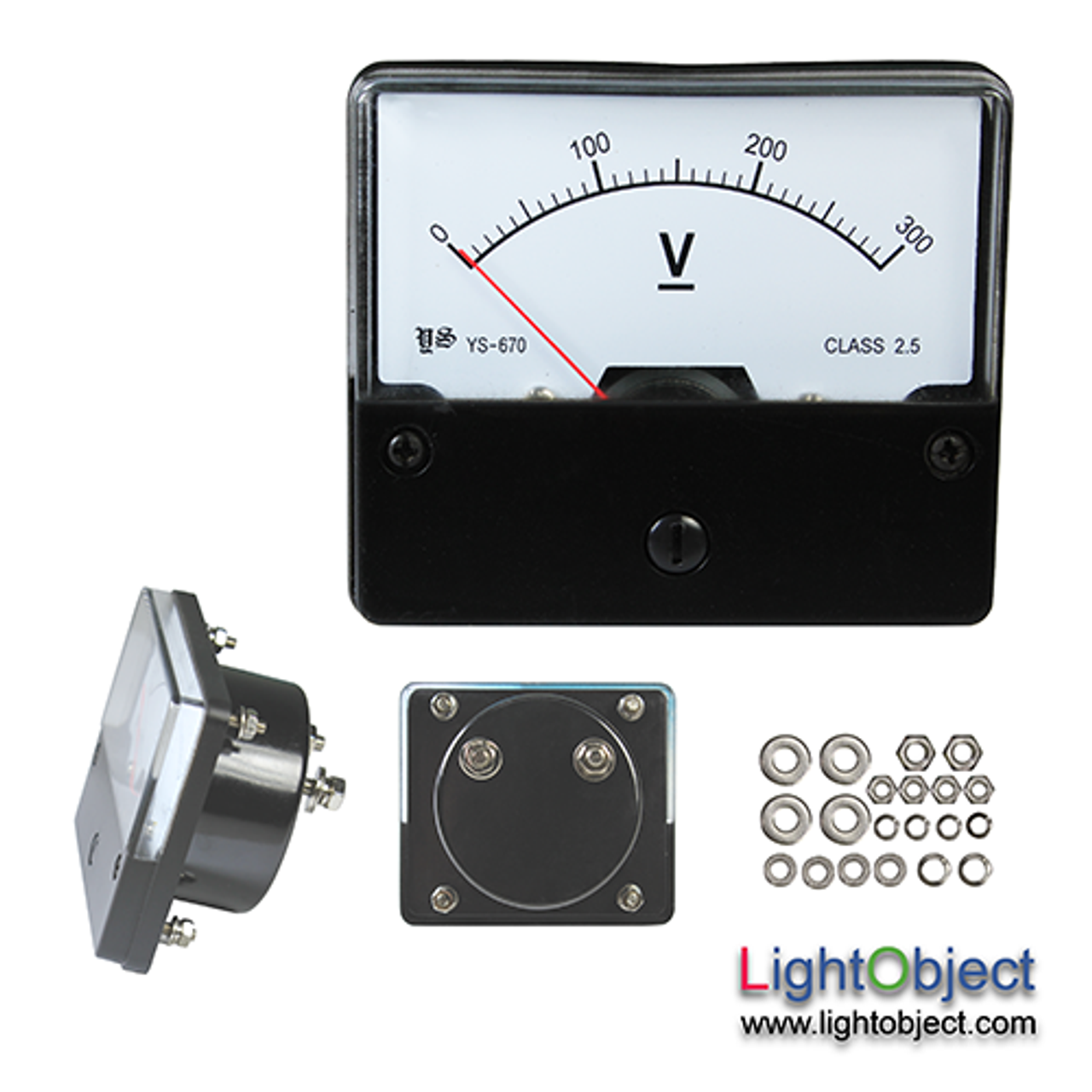 DC 0-300V Analog Panel Meter - LightObject