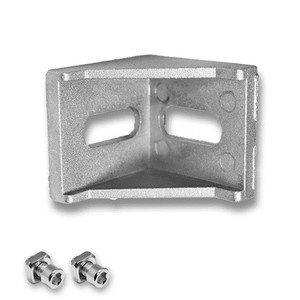 20 Series T Slot Aluminum Corner Bracket w/Screws and Nuts