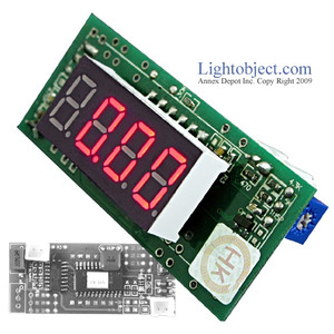 Miniature 3-1/2 Digital Red LED DC 20V Meter
