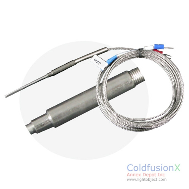 10ft (3M) J type Thermocouple with 8cm stainless steel pole