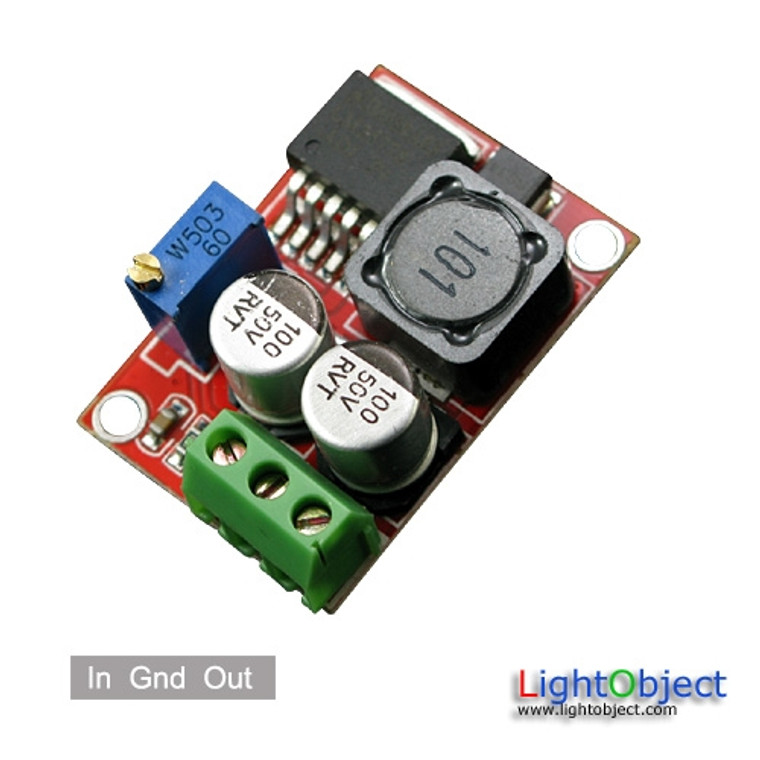 DC to DC power module (step up) Input 3.5V~26.5V Output 5~28V. Ideal for solar panel regulator