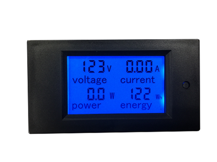 Blue 20A AC Digital LCD Power Watt Meter with Energy Voltmeter Ammeter Functions