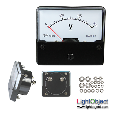0-5V DC Analog Panel Voltmeter - 60x70mm Display, Easy Direct Wire Connection