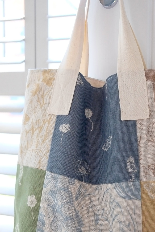 Patchwork Sampler Linen Tote