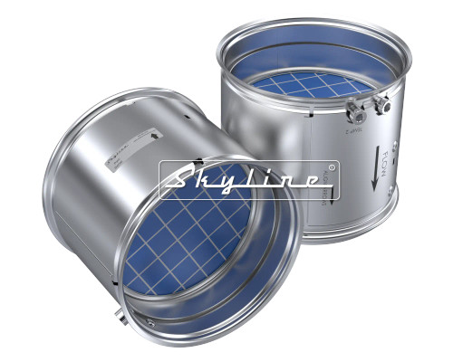 Cummins A055B956 DPF Filter - Front and Side View