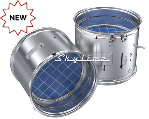 Cummins 4395010, 4395010NX, 4395010RX DPF Filter with Front and Side View