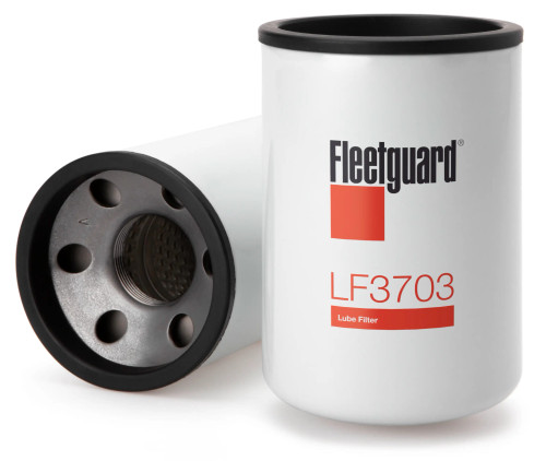 Fleetguard LF3703 Oil Filter Cross Reference: Donaldson P551352 Oil Filter, Baldwin B40168 Oil Filter, Napa 7243 Oil Filter, Wix 57243 Oil Filter, Carquest 84243 Oil Filter, Luber Finer LFP5757 Oil Filter