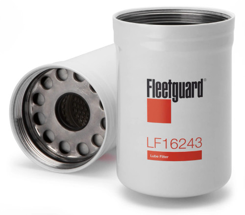 Fleetguard LF16243 Oil Filter Cross Reference: Donaldson P550779 Oil Filter, Baldwin B7322 Oil Filter, Napa 7750S Oil Filter, Wix 57750S Oil Filter, Carquest 84750S Oil Filter, Luber Finer LFP4836 Oil Filter