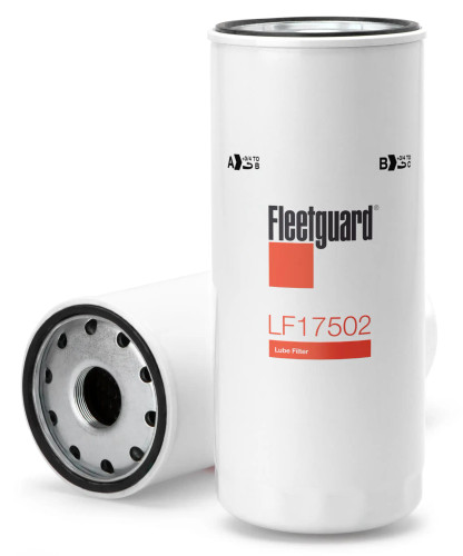 Fleetguard LF17502 Oil Filter Cross Reference: Donaldson P550425 Oil Filter, Baldwin B7409 Oil Filter, Napa 400106 Oil Filter, Wix WL10106 Oil Filter, Carquest 96322 Oil Filter, Luber Finer LFP8642 Oil Filter, Volvo 4775565 Oil Filter, Mack 4775565 Oil Filter