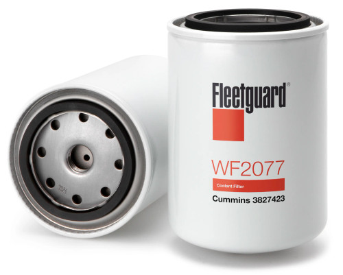 Fleetguard WF2077 Water Coolant Filter Cross Reference: Donaldson P554685 Water Coolant Filter, Carquest 89070 Water Coolant Filter, Baldwin B5134 Water Coolant Filter, NAPA 4070 Water Coolant Filter, WIX 24070 Water Coolant Filter, Luber Finer LFW4685 Water Coolant Filter