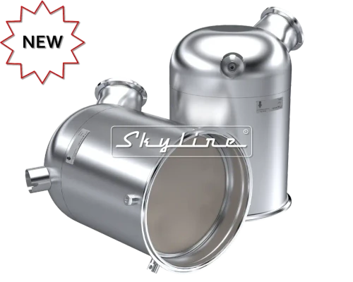 kyline aftermarket DNT509 direct-fit stainless steel diesel oxidation catalyst DOC replacement module for Detroit Diesel DD15 and Series 60 emissions architectures.