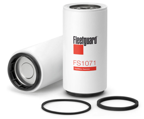 Fleetguard FS1071 Fuel Water Separator Cross Reference: Donaldson P551857 Fuel Water Separator, Baldwin BF1277-SPS Fuel Water Separator, Napa 3780 Fuel Water Separator, Wix 33780 Fuel Water Separator, Carquest 96538 Fuel Water Separator