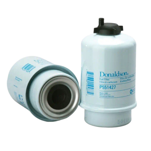 Donaldson P551427 Fuel Filter. Cross Reference: Fleetguard FS19839 Fuel Filter, Carquest 86638 Fuel Filter, Baldwin BF7672-D Fuel Filter, NAPA 600088 Fuel Filter, WIX WF10088 Fuel Filter, Luber Finer L8681F Fuel Filter, Fleetguard FS19979 Fuel Filter, Caterpillar 1311821 Fuel Filter, John Deere RE62421Fuel Filter, John Deere RE52729 Fuel Filter, JBC 320A7125, 32925760, 3295760, Big A 95638, Champion Road 26826, Stanadyne 37932, 36810