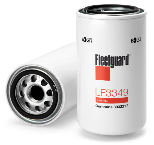 Fleetguard LF3349 Oil Filter Cross Reference: Donaldson P558615 Oil Filter, Baldwin BT339 Oil Filter, Napa 1607 Oil Filter, Wix 51607 Oil Filter, Carquest 85607 Oil Filter, Luber Finer LFP780 Oil Filter