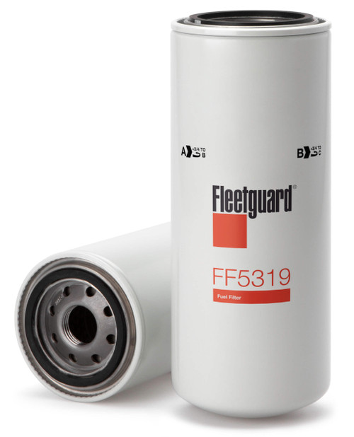 Fleetguard FF5319 Fuel Filter Cross Reference: Napa 3674 Fuel Filter, Wix 33674 Fuel Filter, Carquest 86674 Fuel Filter, Luber Finer LFF2749 Fuel Filter, Baldwin BF7587 Fuel Filter, Donaldson P551311 Fuel Filter