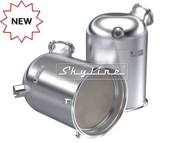 kyline aftermarket DNT509 direct-fit stainless steel diesel oxidation catalyst DOC replacement module for Detroit Diesel DD15 and Series 60 emissions architectures.