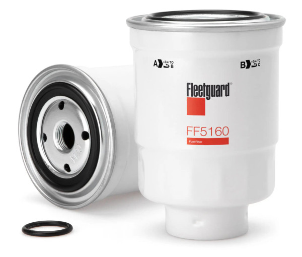 Fleetguard FF5160 Fuel Filter Cross Reference: Napa 3128 Fuel Filter, Wix 33128 Fuel Filter, Carquest 86128 Fuel Filter, Luber Finer FP941F Fuel Filter, Baldwin BF7534 Fuel Filter, Donaldson P550390 Fuel Filter