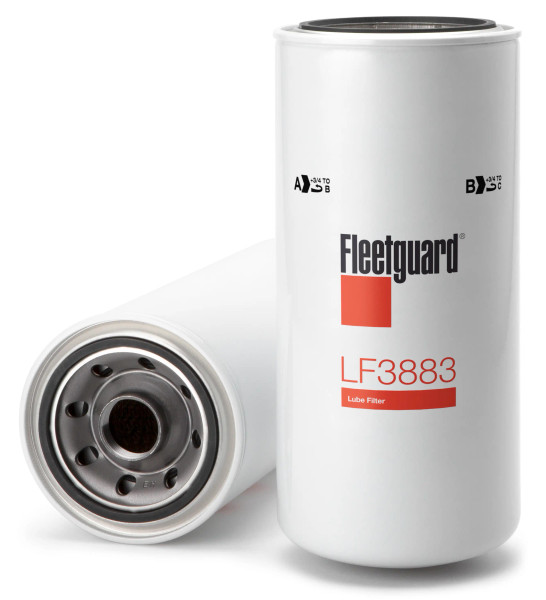 Fleetguard LF3883 Oil Filter Cross Reference: Donaldson P550367 Oil Filter, Baldwin B7030 Oil Filter, Napa 1799 Oil Filter, Wix 51799 Oil Filter, Carquest 85799 Oil Filter, Luber Finer LFP2285 Oil Filter