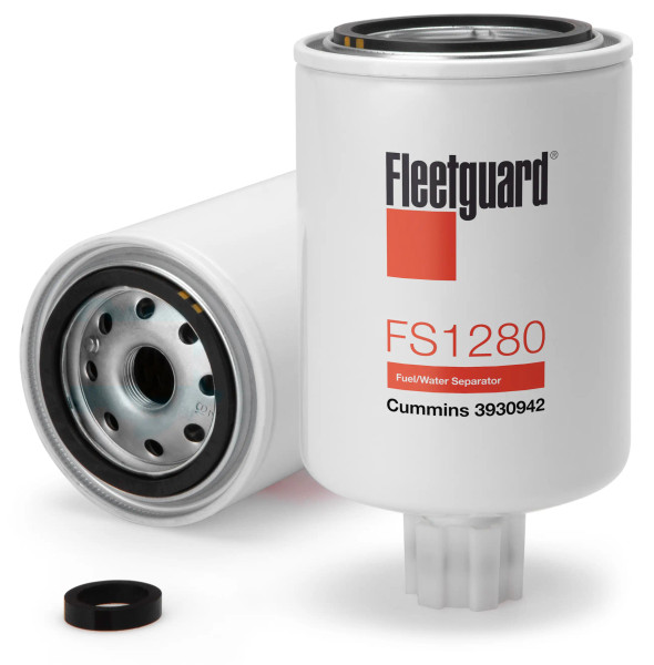 Fleetguard FS1280 Fuel Water Separator Cross Reference: Donaldson P551329 Fuel Water Separator, Baldwin BF1280 Fuel Water Separator, Napa 3357 Fuel Water Separator, Wix 33357 Fuel Water Separator, Carquest 86357 Fuel Water Separator, Luber Finer LFF3417 Fuel Water Separator