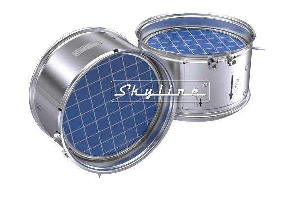 Cummins A055T677 DPF Filter - Front and Side View