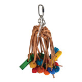 Spiddy - Wood and Leather Parrot Toy - Large