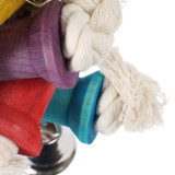 Spool Stacker Wood & Rope Parrot Toy