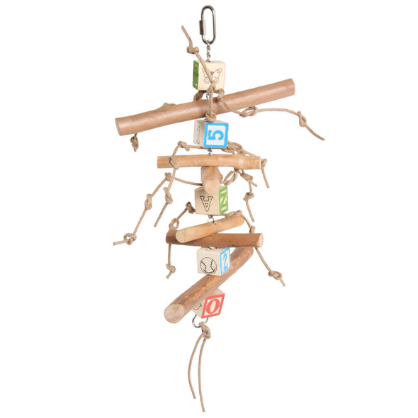 ABC Wood Rolls Stacker Parrot Toy