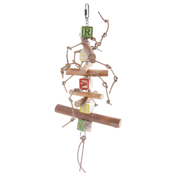 ABC Wood Rolls Stacker Parrot Toy