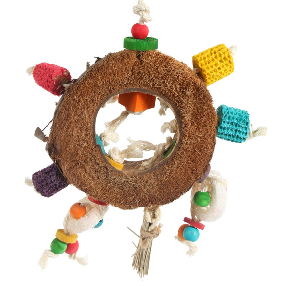 Coconut Dreamcatcher Parrot Toy