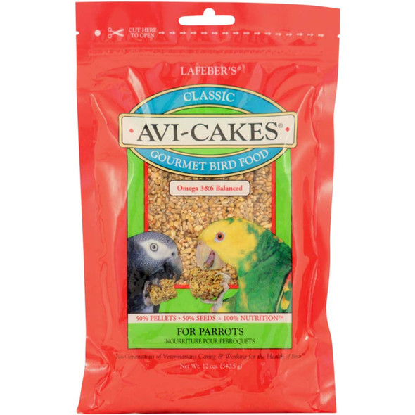 Lafeber Original Avi-Cakes Pet Bird Food, Made with Human-Grade Ingredients, for Parrots