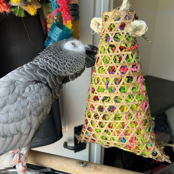 Foraging Pouch Chewable Parrot Toy