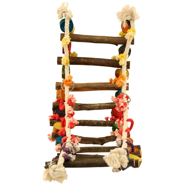 Jungle Wood and Rope Ladder Parrot Toy