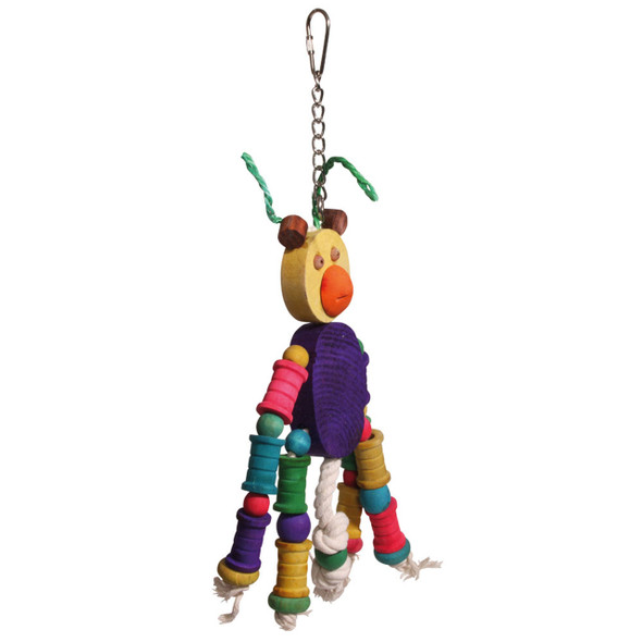 Cheeky Chimp Wood & Rope Parrot Toy