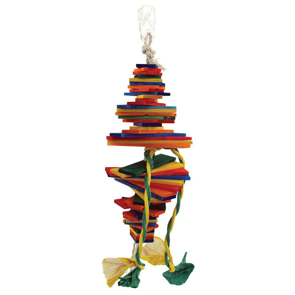 Popoff Wood & Rope Parrot Toy - Medium