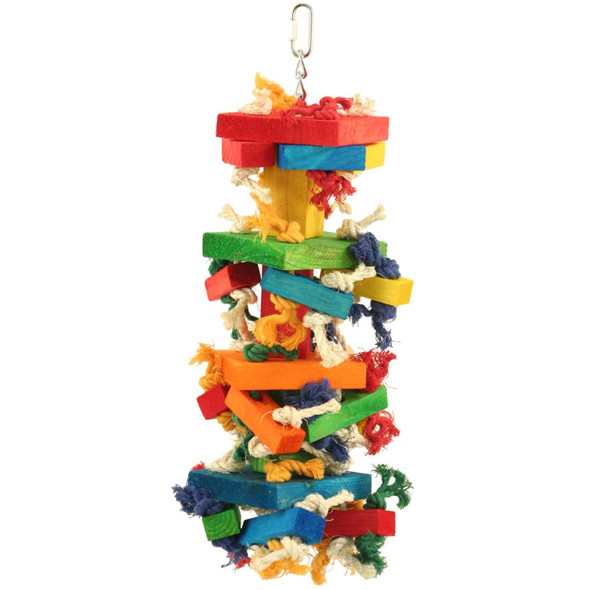 Chewstacks Wood & Rope Parrot Toy