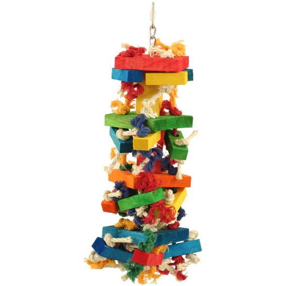 Chewstacks Wood & Rope Parrot Toy