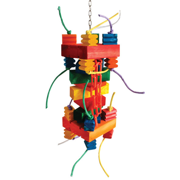 Metropolis Tower Chewable Wood Parrot Toy - Large