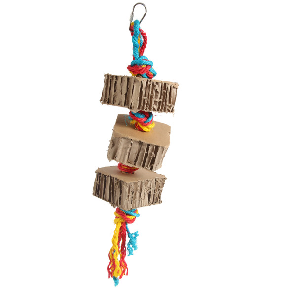 Blocks & Knots Chunky Cardboard Parrot Toy - Small