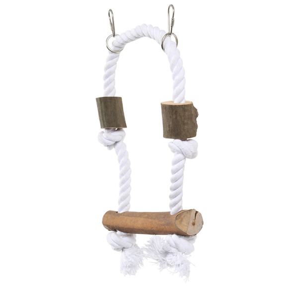 Naturals Wood & Rope Swing Parrot Toy