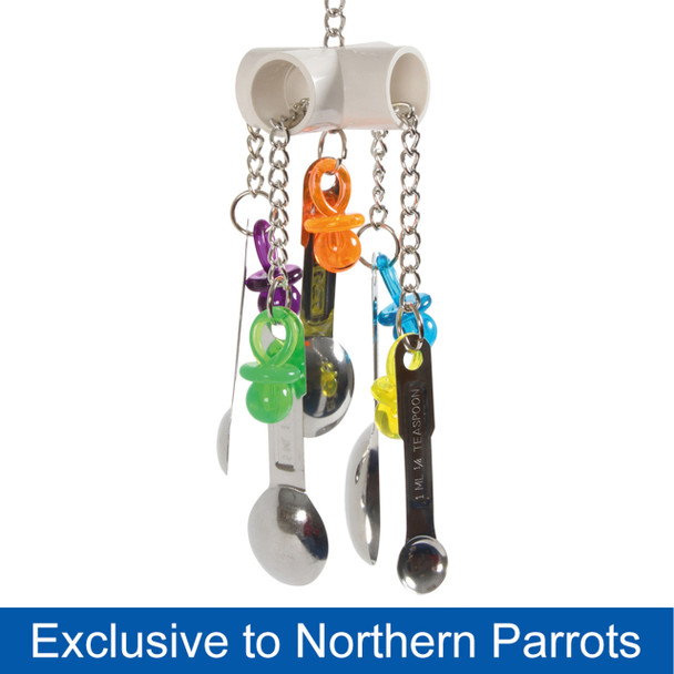 Spoon Clacker Parrot Toy