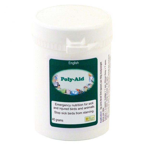 Poly-Aid - 40g - Emergency Nutrition for Pet Birds & Parrots