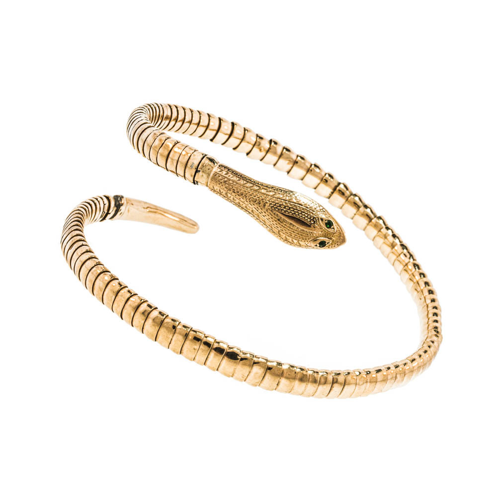 gold bracelet with circles on it