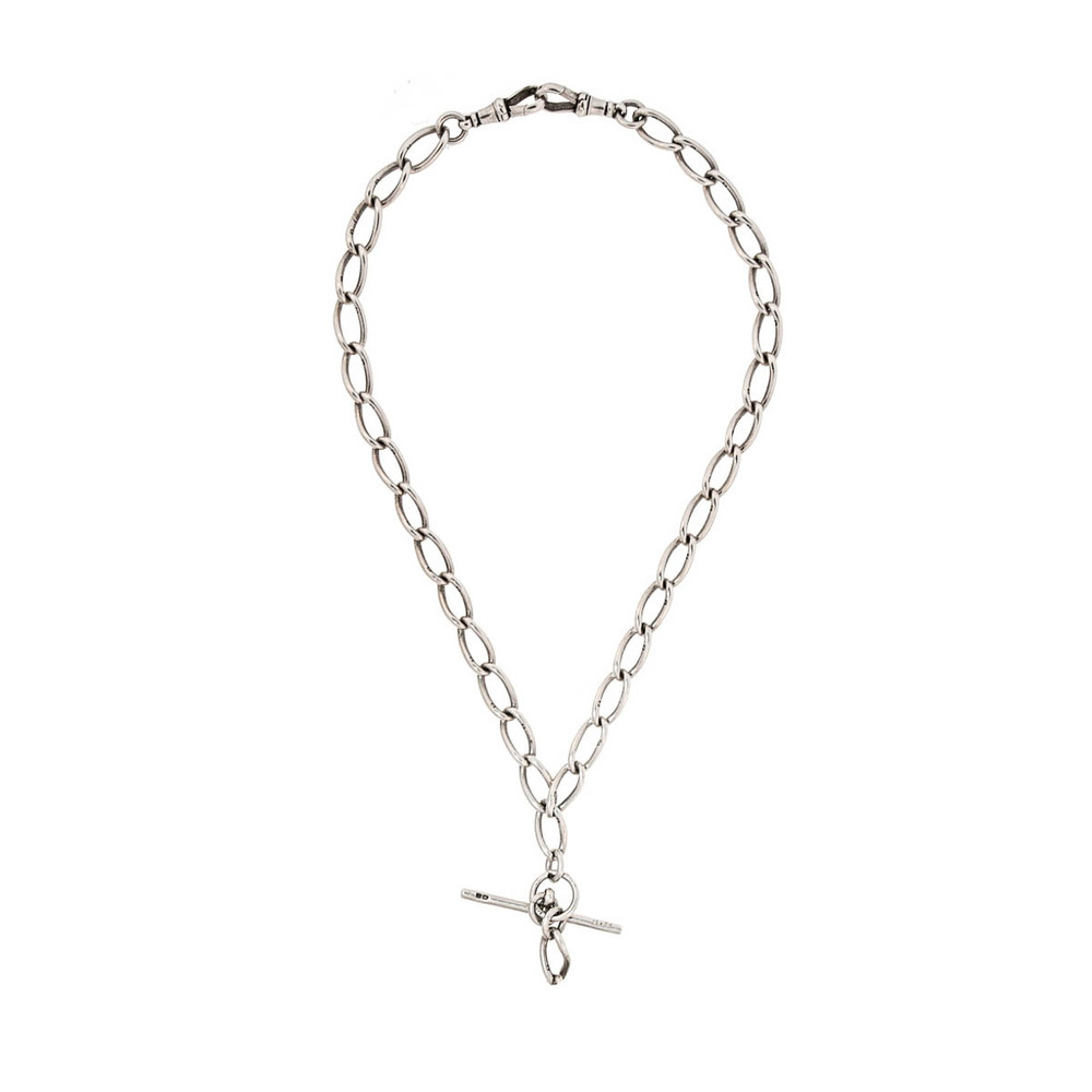 Antique Victorian Silver Chain Necklace